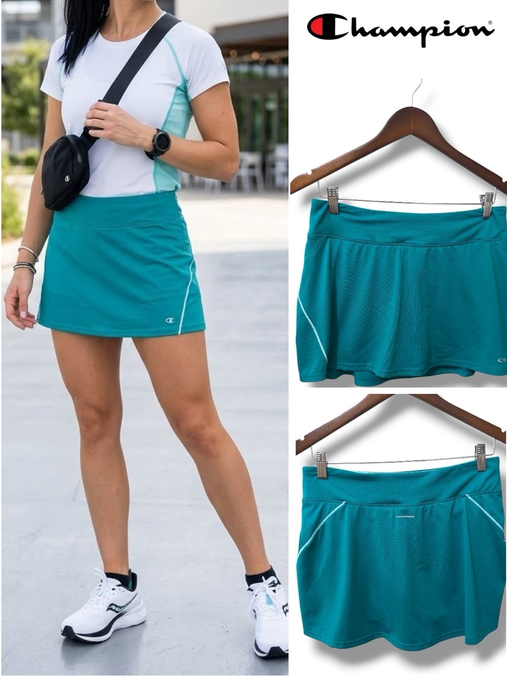 Champion | NWOT Teal Blue Active Built-In Shorts Tennis Golf Skirt (Size M)